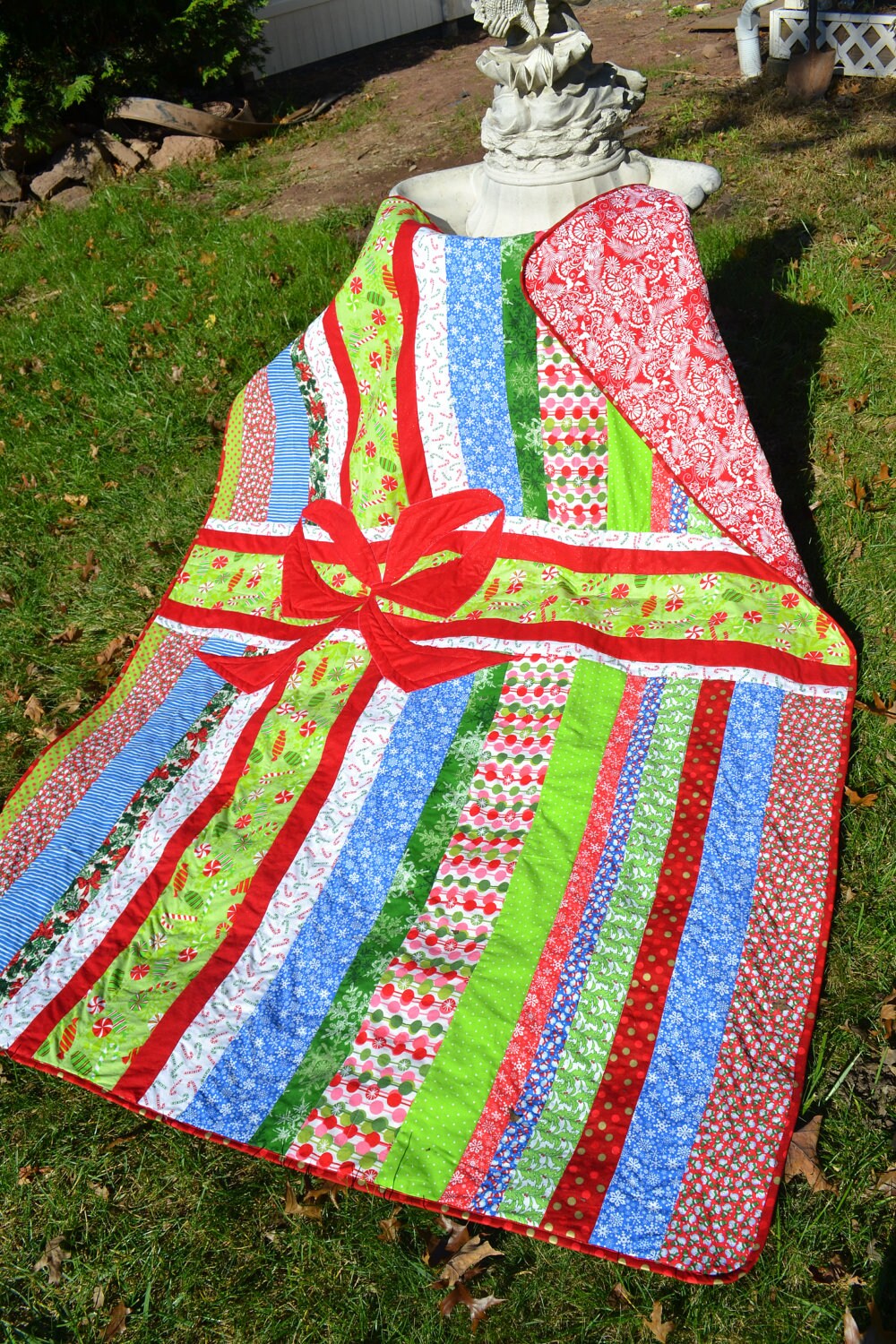 CLEARANCE Modern Quilt Holiday Bedding Mod Quilt Handmade Etsy