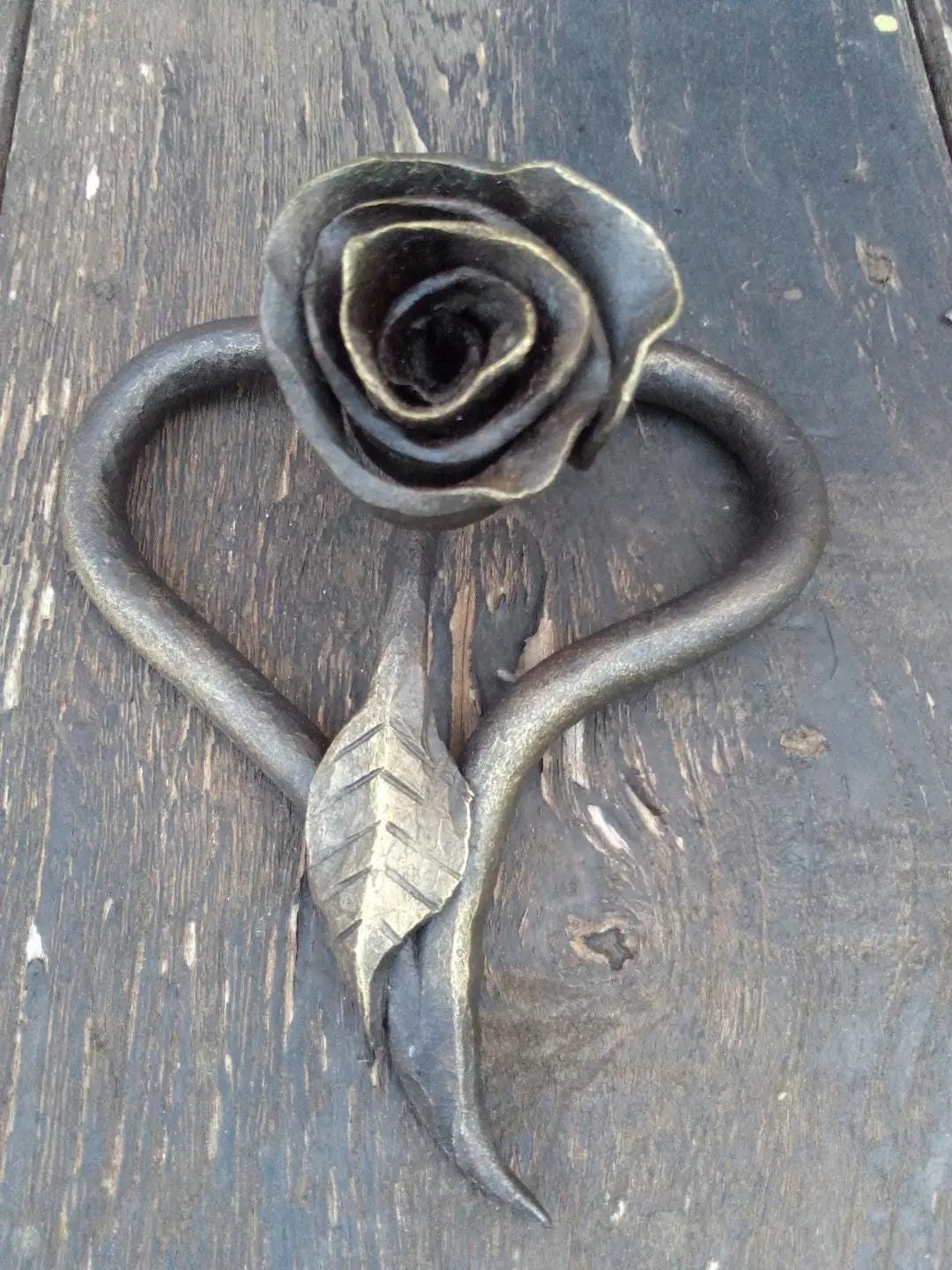 Crafted Roses Hand Crafted Rose With Heart - Etsy