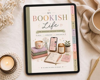 BookTok Creator Planner | Digital Reading Journal for Booktokers, ARC Tracker, Content Planner, Hyperlinked iPad Planner