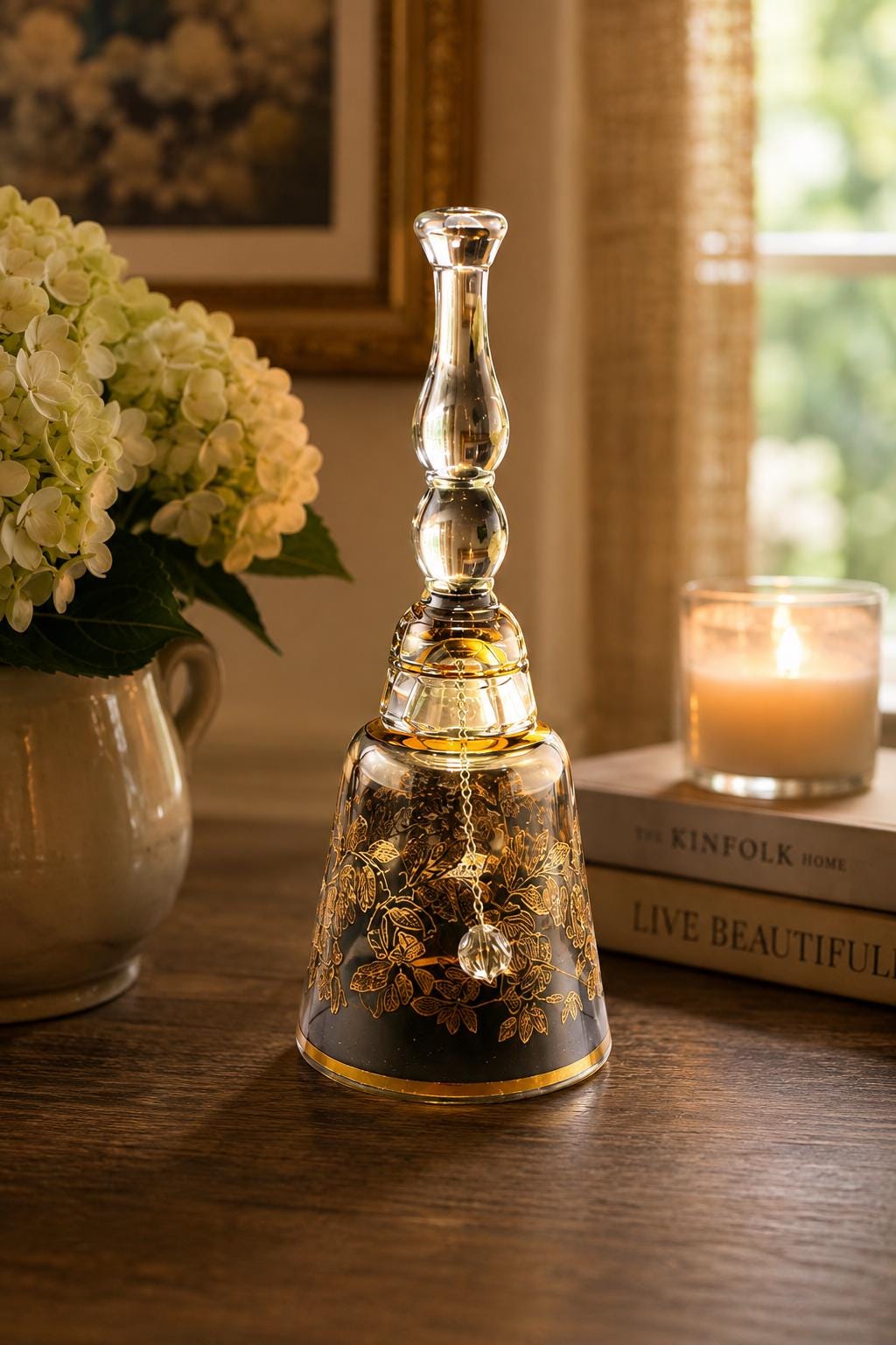 Etched Rose Bell - Etsy
