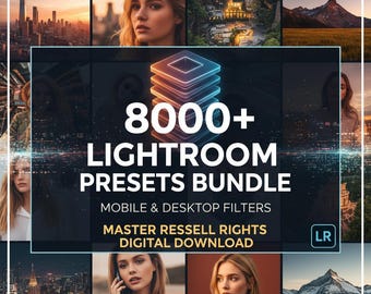 8000+ Lightroom Presets Bundle, Mobile & Desktop Filters (Digital Download)