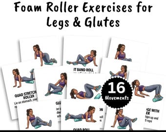 Oefeningen met een foamroller voor benen en billen, herstelgids voor het onderlichaam (16 oefeningen)