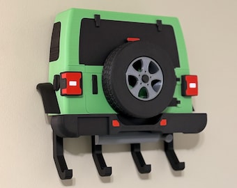 3D Printed 4x4 Key Holder – Off-Road Adventure Decor, Custom Color SUV Key Rack