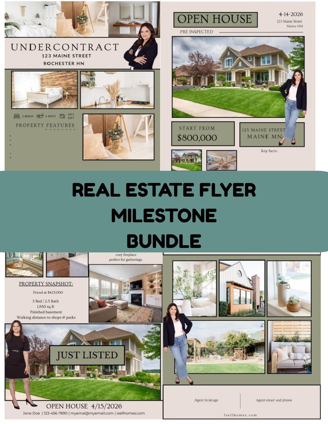 Real Estate Marketing Bundle | Canva Templates for Realtors (digital ...