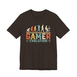 T-shirt Retro Gamer Evolution - T-shirt graphique gaming vintage effet vieilli pour joueurs PC et consoles
