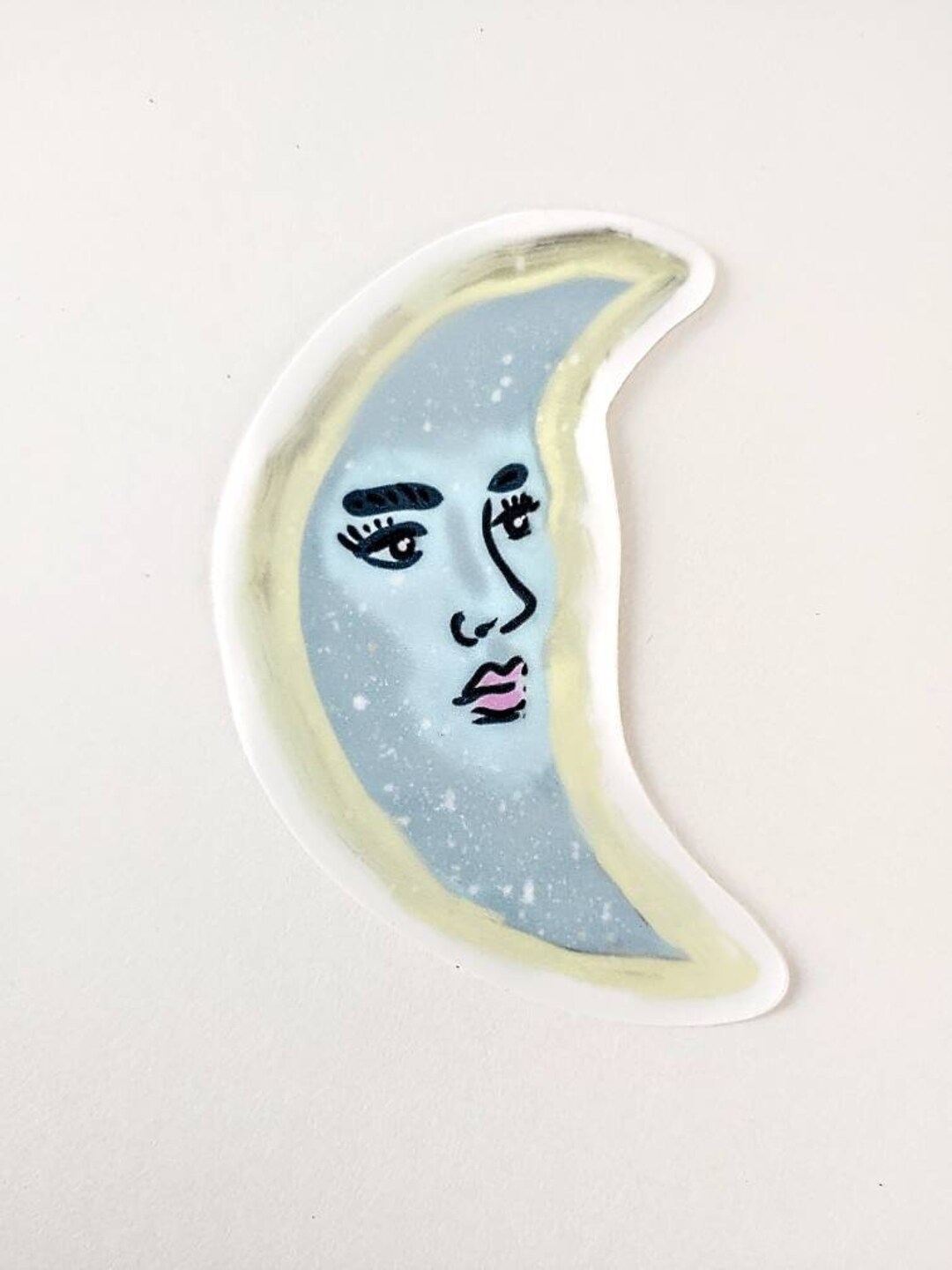 Moon Sticker, Vinyl Waterproof Sticker - Etsy