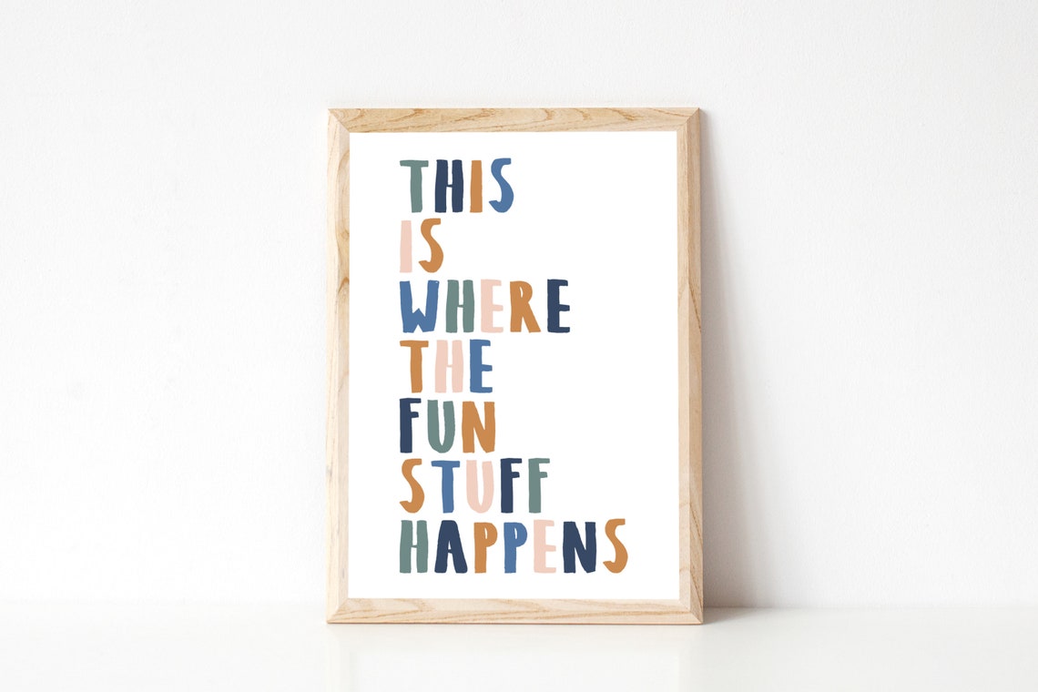 Playroom Prints Playroom Printable Colorful Nursery Etsy