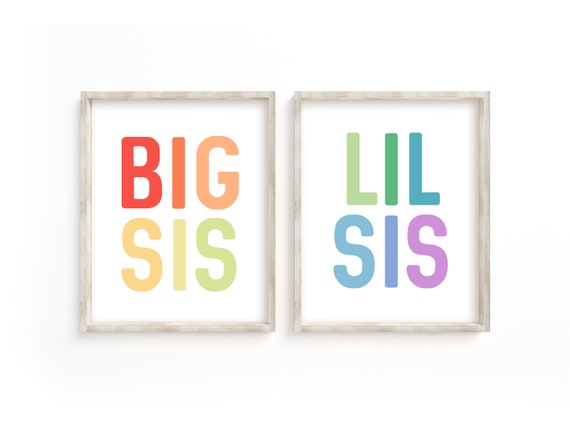 Sister Prints Big Sister Printable Little Sister Print Big - Etsy