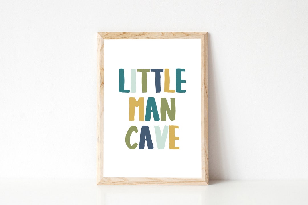 Little Man Cave, Printable Poster, Nursery Decor, Nursery Printables ...