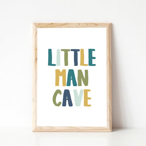 Little Man Cave Printable Poster Nursery Decor Nursery - Etsy