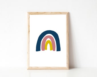 Rainbow Wall Art, Rainbow Art Print, Rainbow Printable, Rainbow Nursery Art, Nursery Wall Art, Wall Art Printable, Girls Rainbow Art