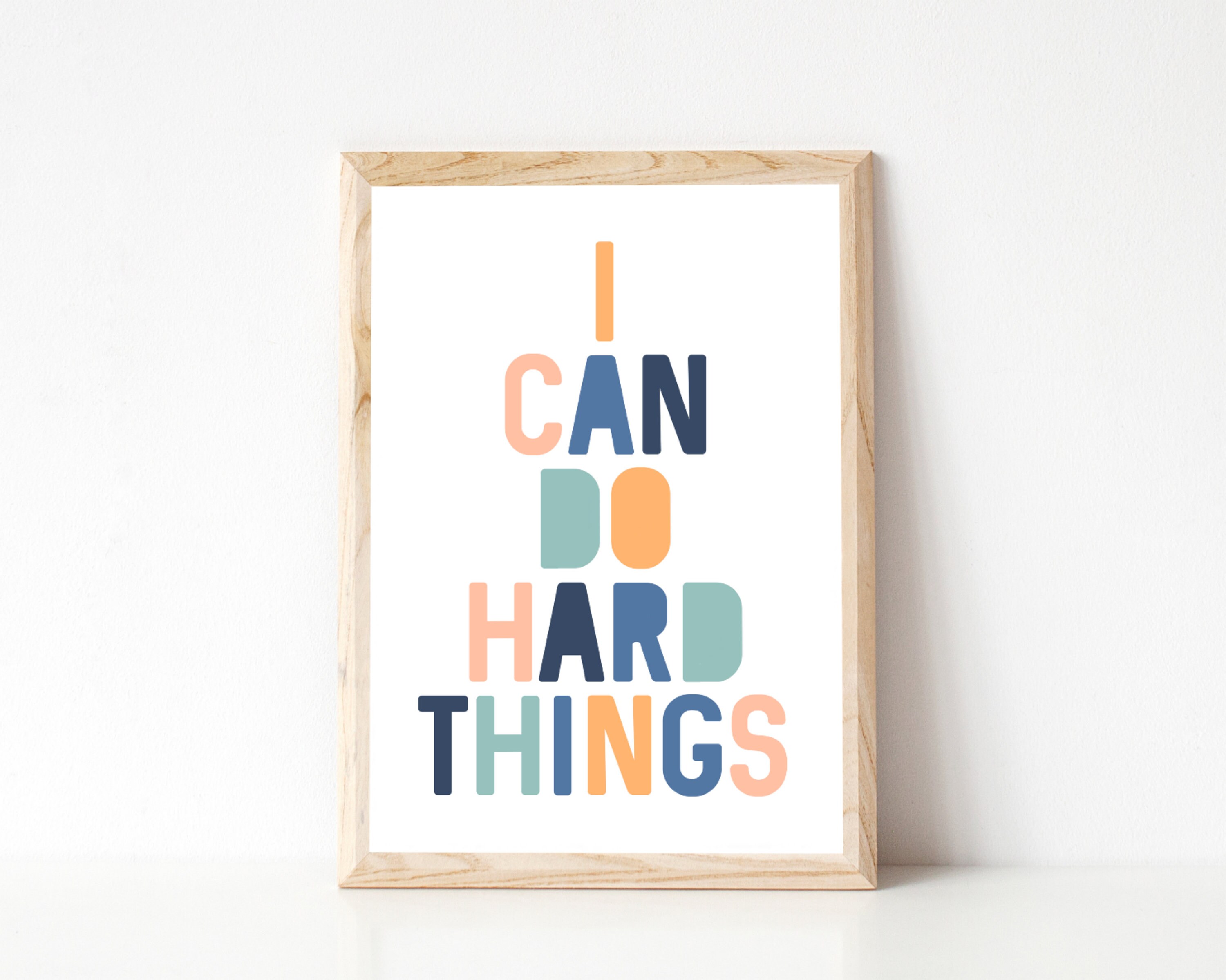 I Can Do Hard Things Poster Print Printable Wall Art Poster | Etsy