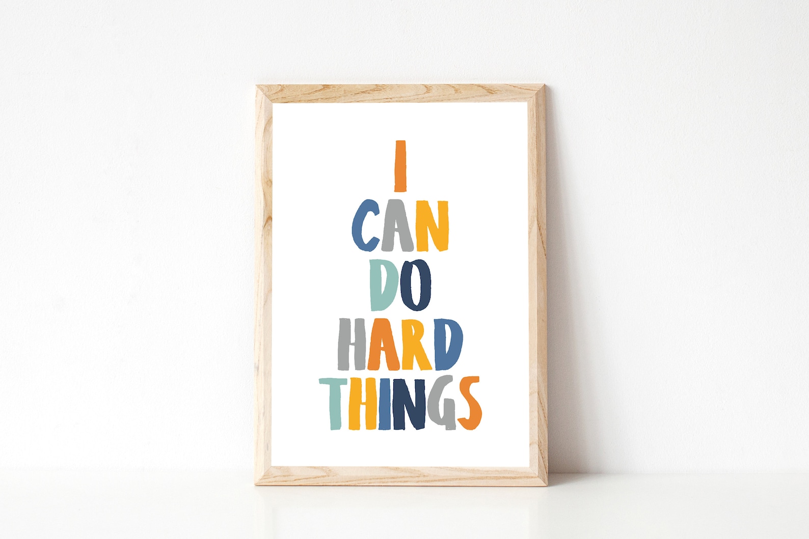 I Can Do Hard Things Poster Print, Printable Wall Art, Poster Prints, Girls Room Print, Playroom