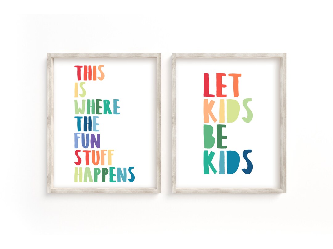 Rainbow Playroom Poster Prints, Printable Wall Art, Poster Prints