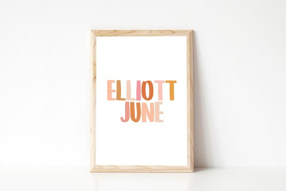 Custom Name Print, Kids Name Print, Custom Size Name Print, Kids Room Wall Art, Printable Nursery Art, Name Printable, Nursery Name Sign