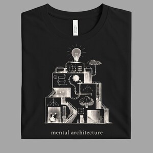 mental architecture shirt - systems thinking tee - minimalist philosophy design - cognitive science art - intellectual aesthetic tshirt