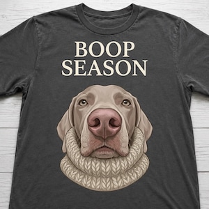 Boop Season Comfort Colors Shirt, Weimaraner Shirt, Fall Dog Lover Tee, Cozy Autumn Graphic Tee, Gift for Weim Mom