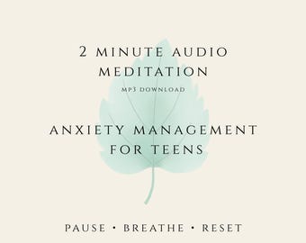 Teen Anxiety Guided Meditation Audio | 2 Minute Calm for Racing Thoughts | Stress Relief for Teenagers MP3 WAV