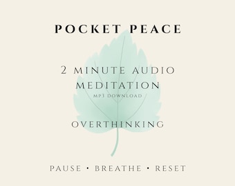 Overthinking Micro Meditation | 2 Minute Guided Meditation Audio for Racing Thoughts | Anxiety Relief MP3 WAV