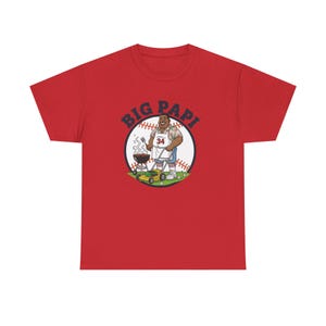 Big Papi David Ortiz Grill Dad Chef Tee | Baseball Cookout Illustration