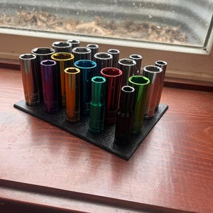 3/8 Inch Deep and Shallow Socket Holder for Tool Box