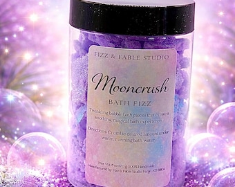 Mooncrush Bath Fizz | Lavender Berry Bubble Pieces | Foaming Bath Soak