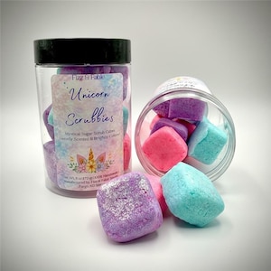 Unicorn Scrubbies | Individual Sugar Scrub Cubes | Kid Friendly | Vegan |