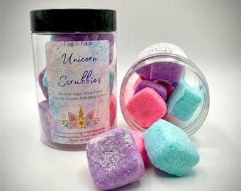 Unicorn Scrubbies | Individual Sugar Scrub Cubes | Kid Friendly | Vegan |