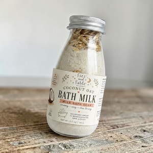Coconut Oat Bath Milk | Moisturizing Mineral Soak | Bath Salts