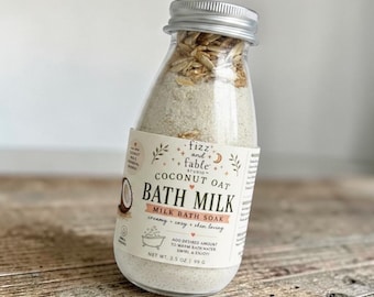 Coconut Oat Bath Milk | Moisturizing Mineral Soak | Bath Salts