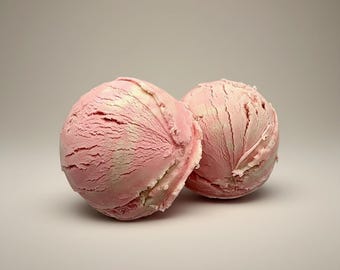 Bolas de baño sólidas con burbujas / Delicias cremosas con sabor a helado, paquete de 2
