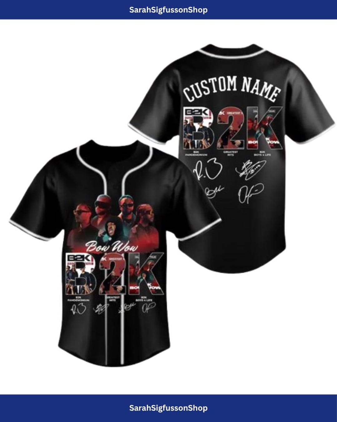 Custom R&B Concert Baseball Jersey, Retro 90s Music Fan Shirt, Hip Hop ...