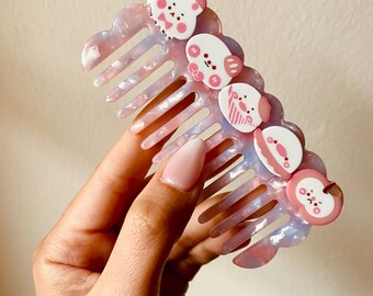 Lads Inspired Acetate Comb | 3” Anime Hair Comb | Xavier Zayne Rafayel Sylus Caleb Fan Inspired Hair Accessory