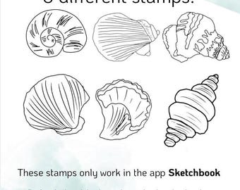 Seashell brush set for Sketchbook