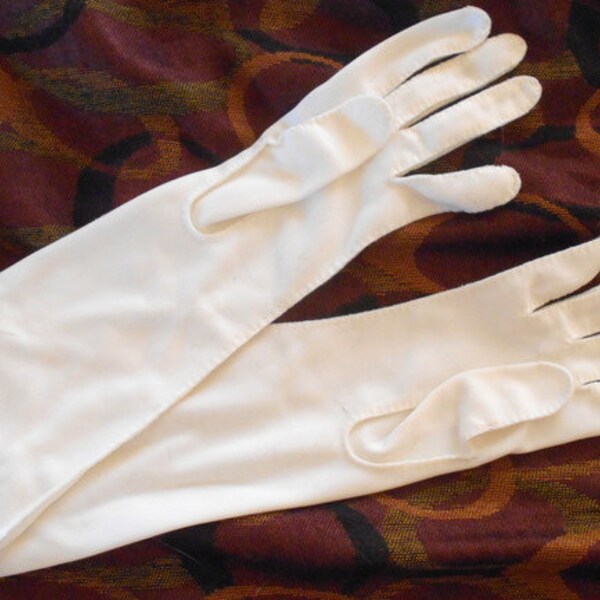 Elbow-length white gloves formal gloves, opera gloves, cosplay gloves, cocktail gloves
