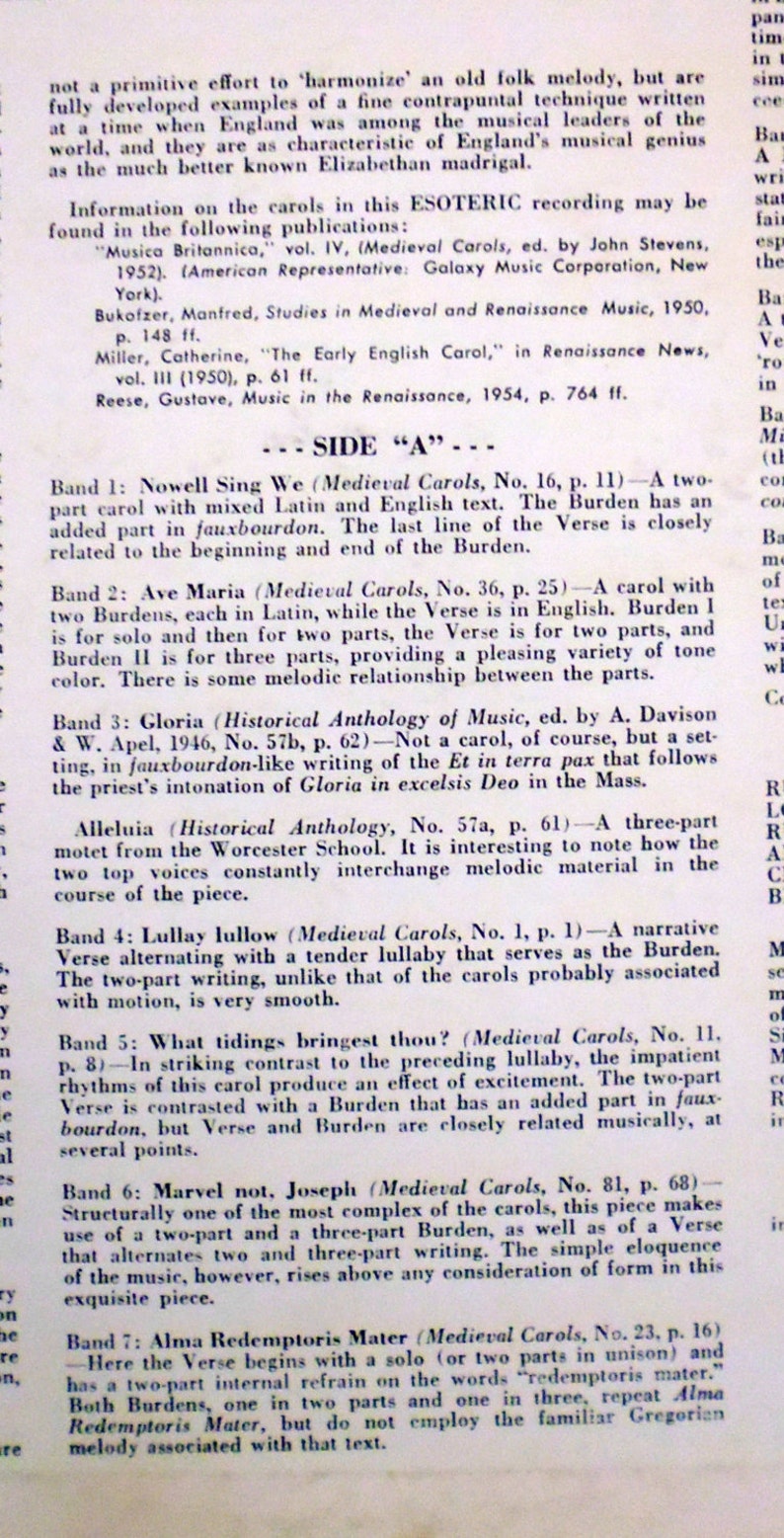 Medieval Christmas Carols 