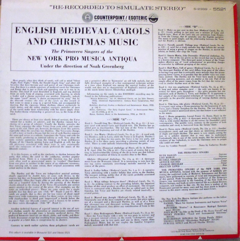 Medieval Christmas Carols 