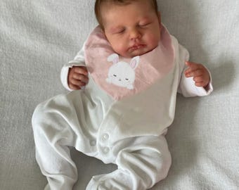 Lebensechtes Reborn Baby Doll Loulou - 19 Zoll Gewichtetes Silikon Vinyl Realistisches Neugeborenes, verwurzeltes Haar, Handgefertigte Kuschelpuppe, Reborn Geschenk