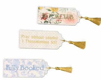 Embroidered Bookmarks, Bookclub Favors, Funny Bookmarks, Faith Based Gift
