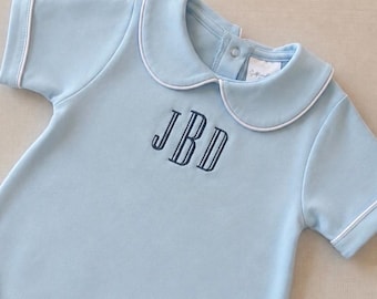 Pelele de bebé personalizado, nombre bordado a medida, monograma de bebé