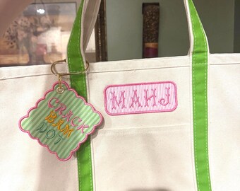 Bolso de lona grande personalizado con parche de Mahjong, bolso de lona bordado, bolso de Mahjong, bolso de Mahjong
