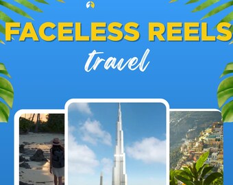 Faceless Travel Reels Instagram Reels PLR Faceless Reels MRR