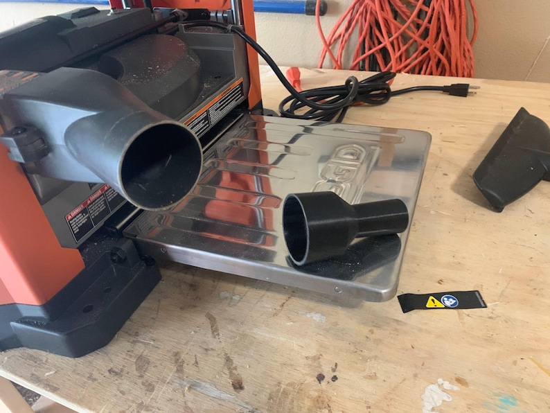 Adaptador de recolección de polvo para cepilladora de espesor Ridgid compatible con la cepilladora Ridgid de 13" imagen 4