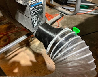 Stofreductieadapter compatibel met Ryobi RTS12-tafelzaag