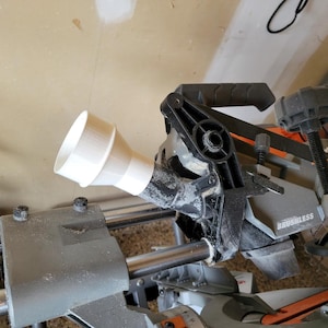 Ridgid Shop Vac to Miter Saw Adapter Compatible with Ridgid Tools image 1