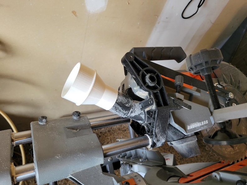 Ridgid Shop Vac to Miter Saw Adapter Compatible with Ridgid Tools image 1