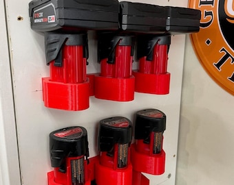 Milwaukee M12-houder voor 3 batterijen, compatibel met Milwaukee Tools