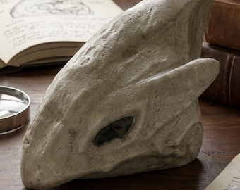 Antiker Lugia Fossilien-Schädel - Handbearbeitete Steintextur & Kristall-Versiegelung