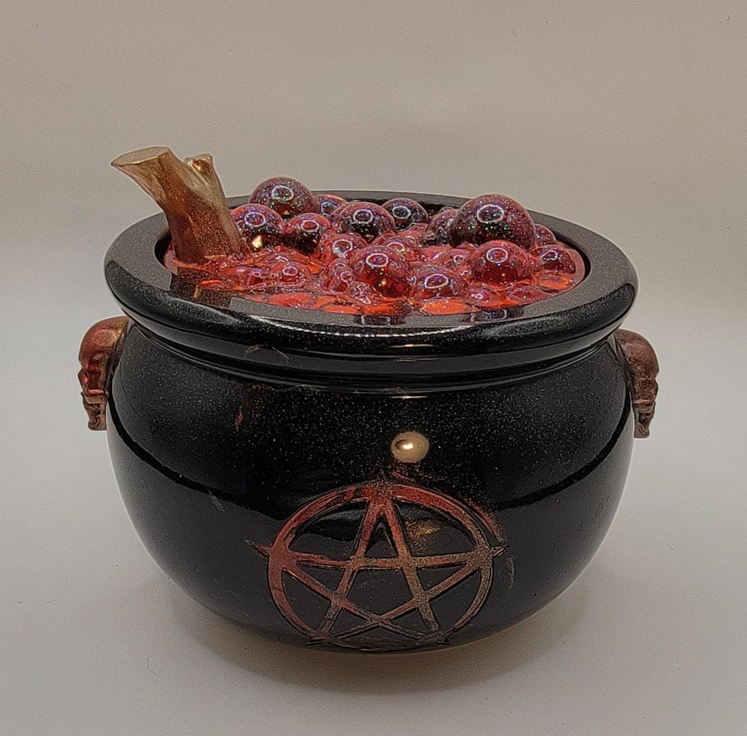 Large Bubbling Cauldron Lidded Container. - Etsy Australia