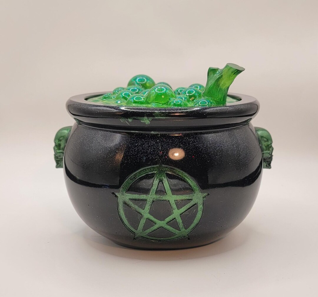 Large Bubbling Cauldron Lidded Container. - Etsy